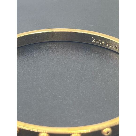 Kate Spade New York Beaded Dot Gold Plated Narrow Bangle Bracelet - Picture 9 of 10